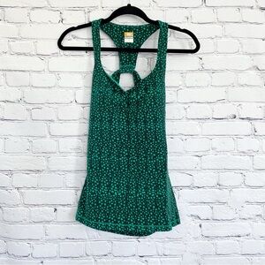 Lucy Powermax Cut Out Tank Green Floral Size Medium